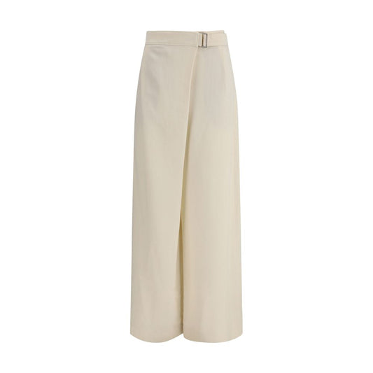 Brunello Cucinelli Pantaloni casual beige in viscosa