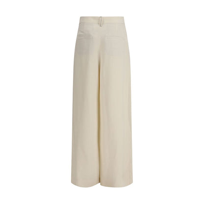 Brunello Cucinelli Pantaloni casual beige in viscosa