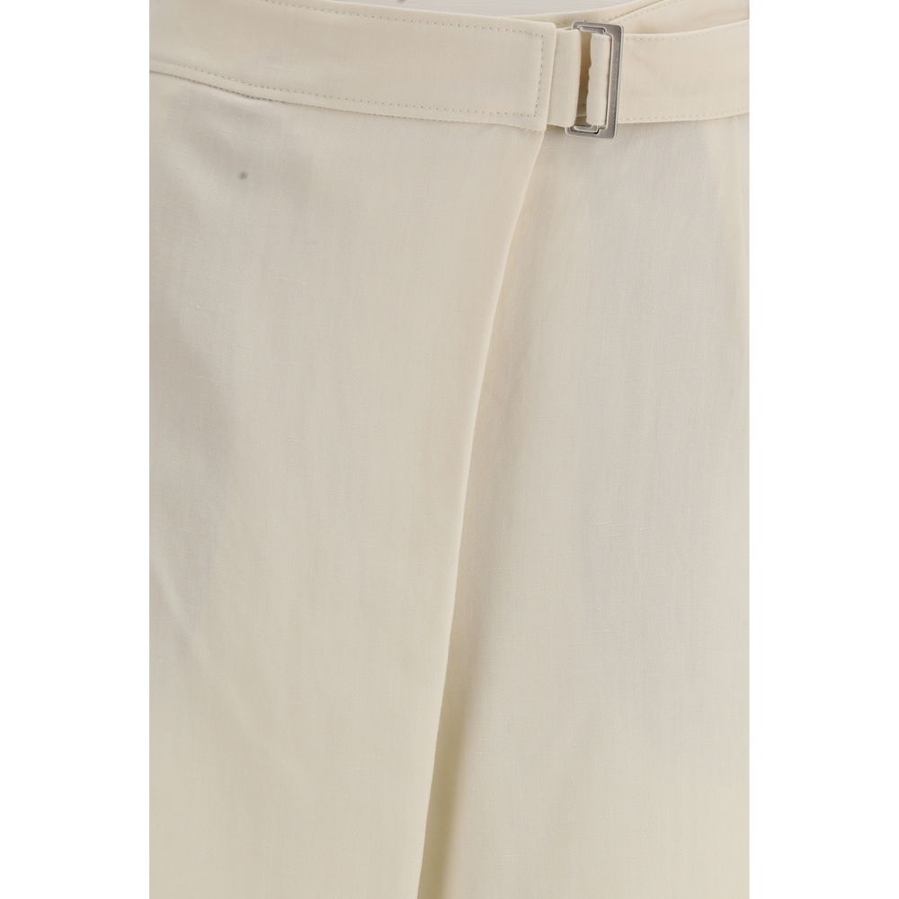 Brunello Cucinelli Pantaloni casual beige in viscosa