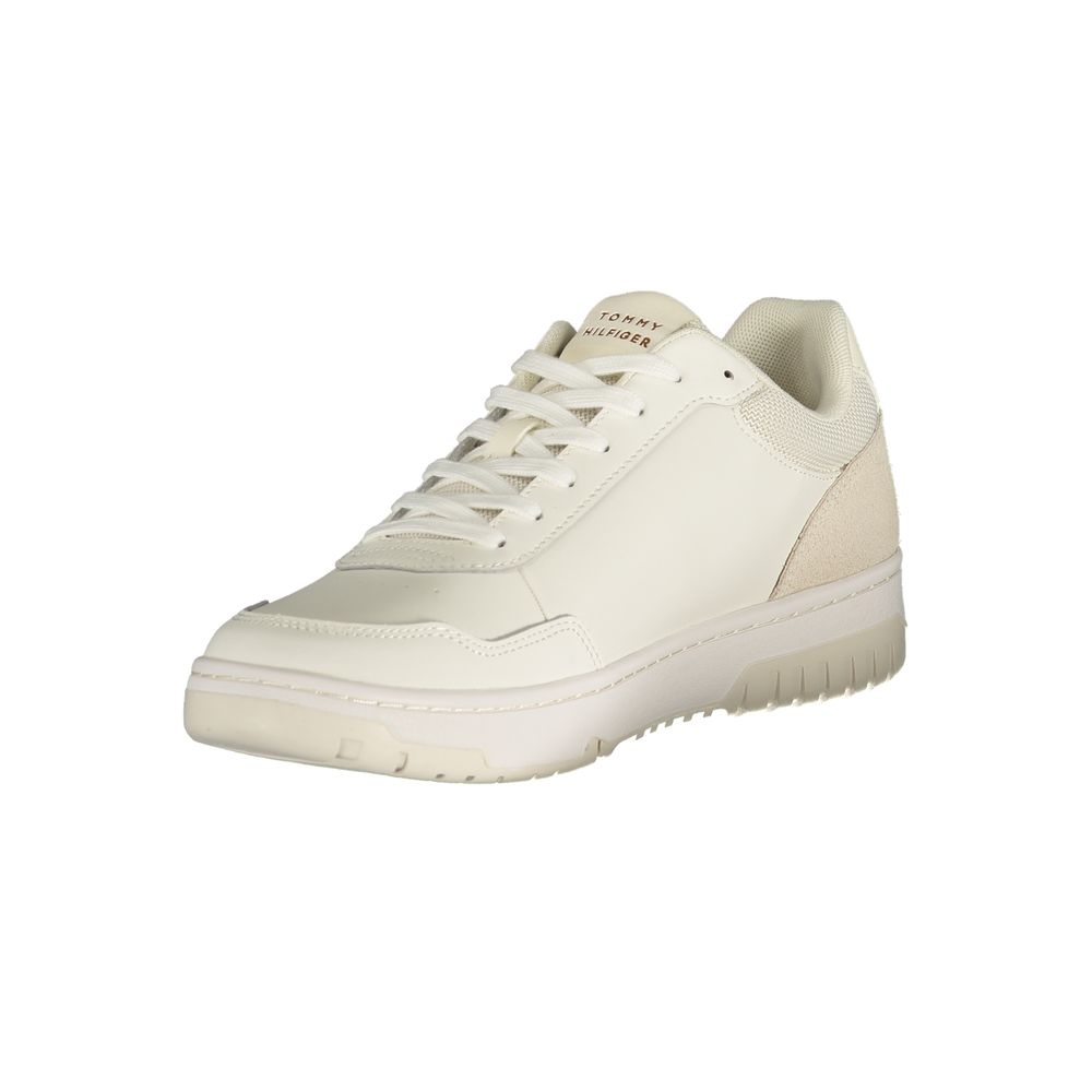 Baskets Tommy Hilfiger blanches en polyuréthane pour homme