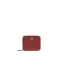 PINKO Portafoglio Bos Taurus in Pelle di Vitello Bordeaux