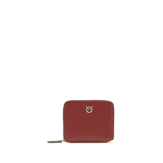 PINKO Portafoglio Bos Taurus in Pelle di Vitello Bordeaux
