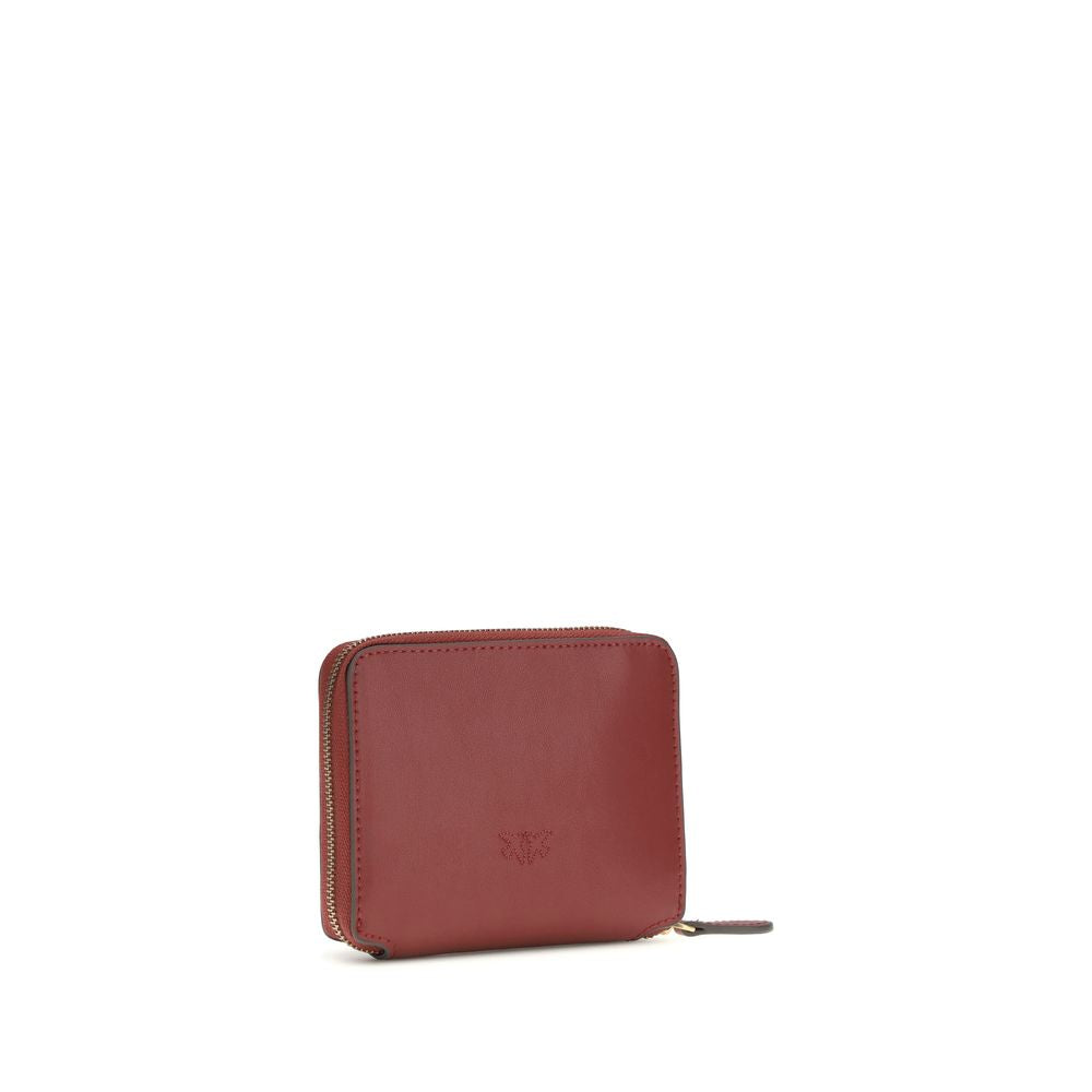 PINKO Portafoglio Bos Taurus in Pelle di Vitello Bordeaux