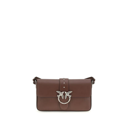Borsa a spalla PINKO in pelle marrone