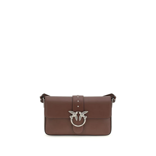 Borsa a spalla PINKO in pelle marrone