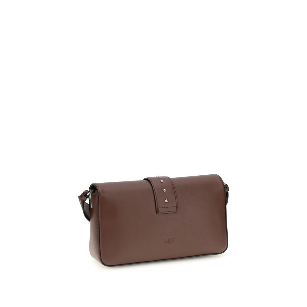 Borsa a spalla PINKO in pelle marrone