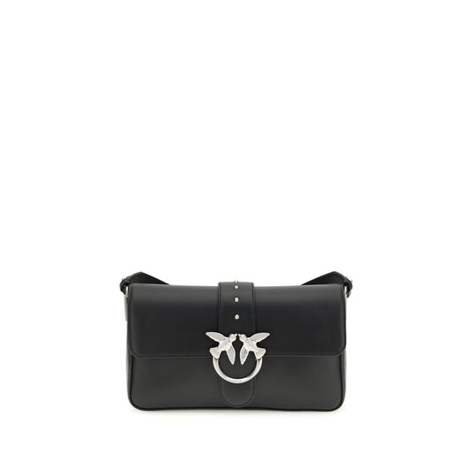Borsa a tracolla in pelle nera PINKO
