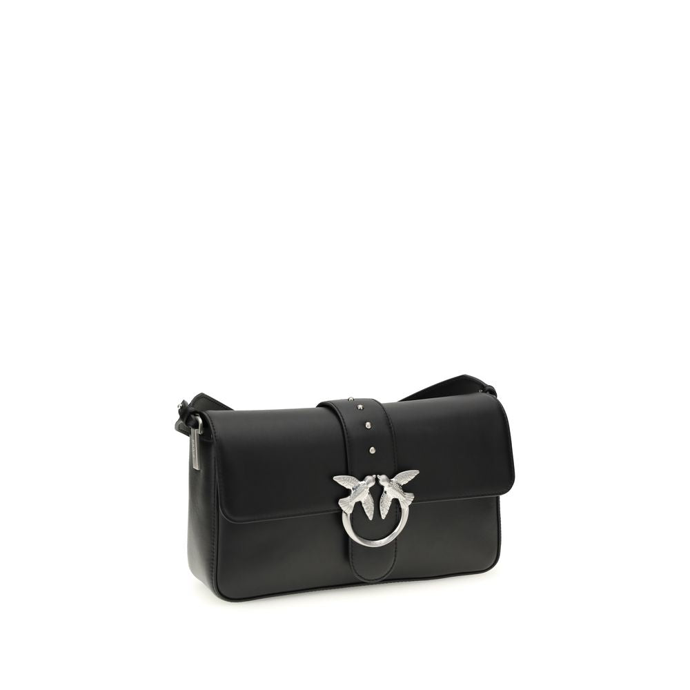 Borsa a tracolla in pelle nera PINKO