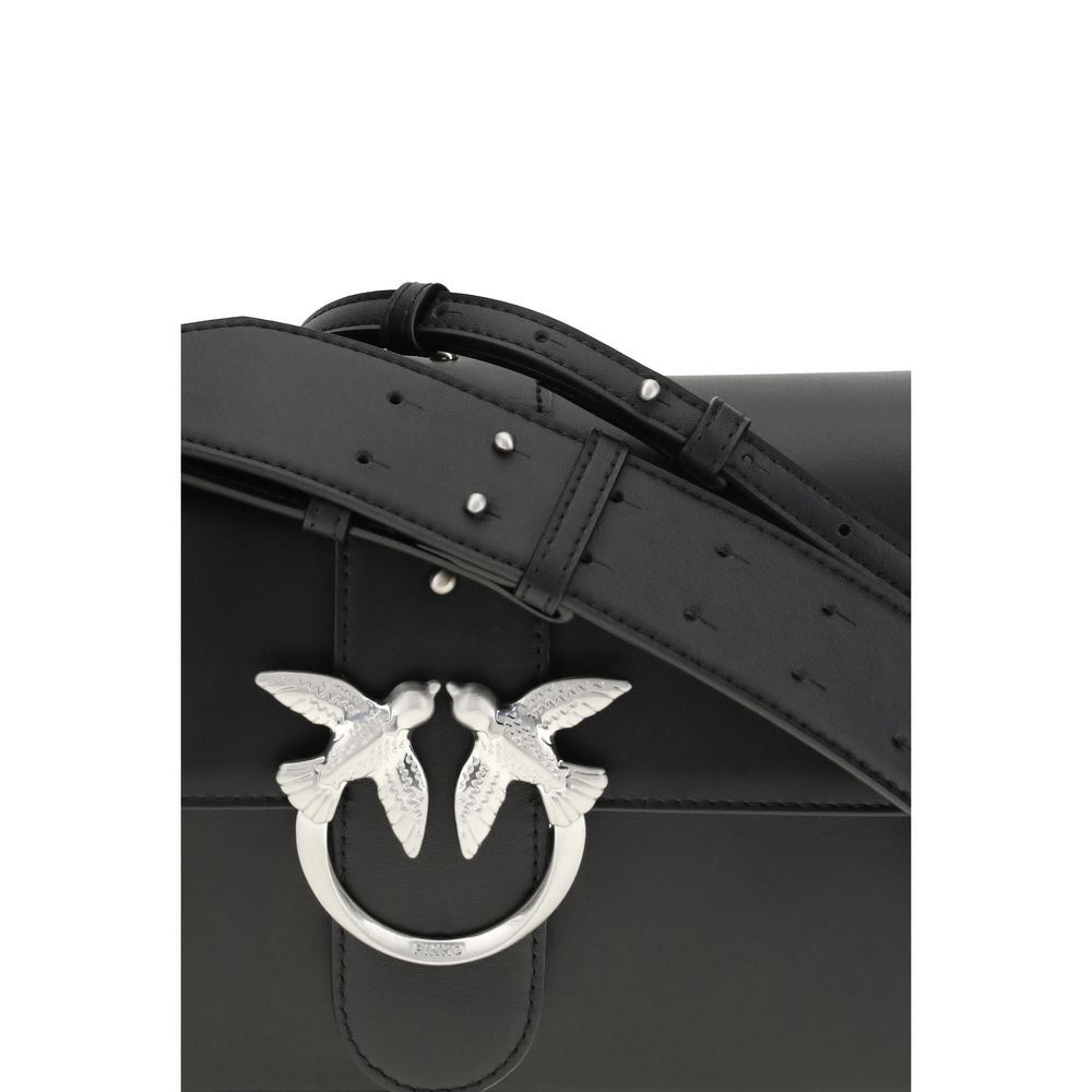 Borsa a tracolla in pelle nera PINKO