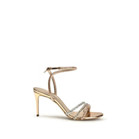 Sandali Casadei in Pelle di Vitello Oro con Tacco a Stiletto Bos Taurus