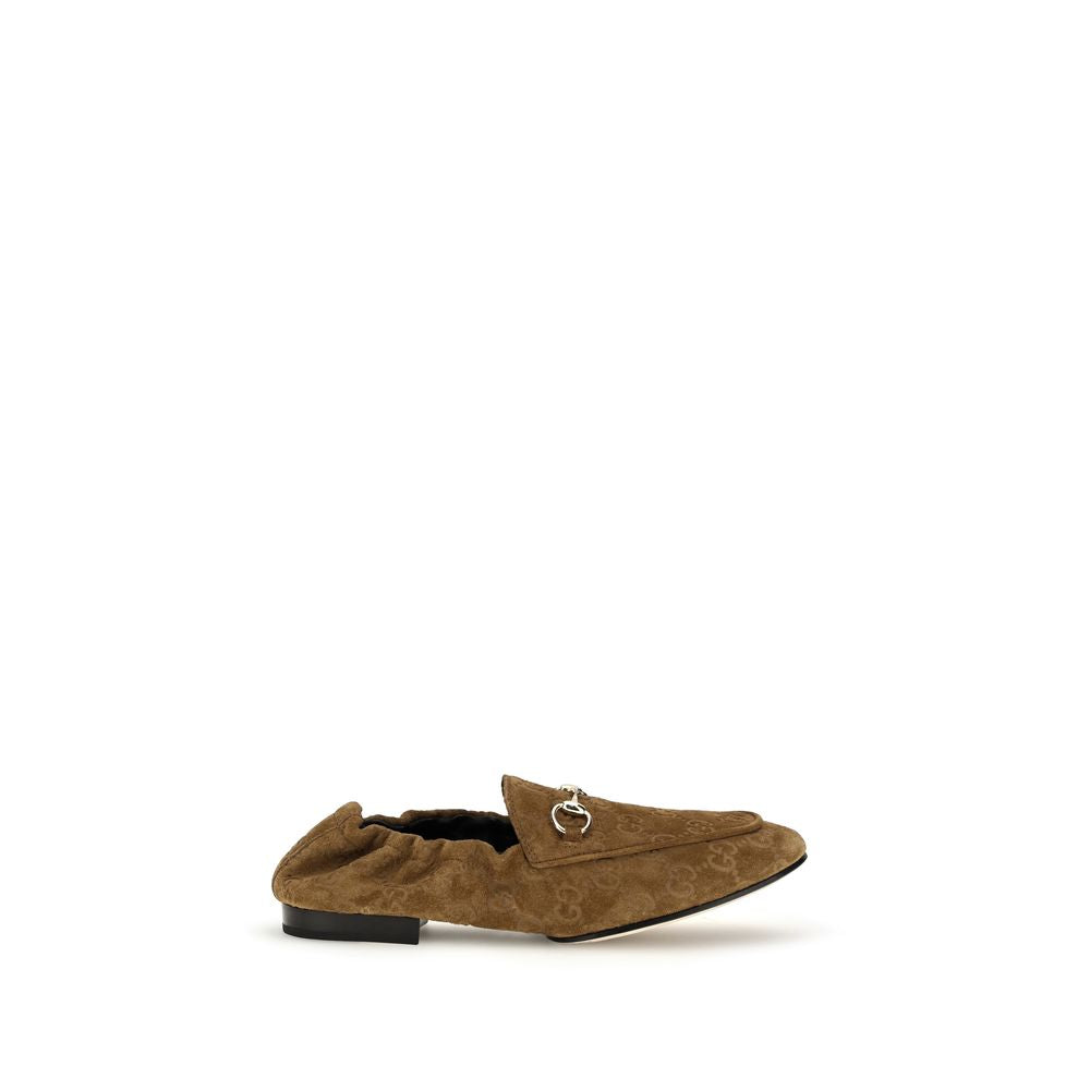 Mocassini Slip-On Gucci Marroni in Pelle di Vitello Bos Taurus
