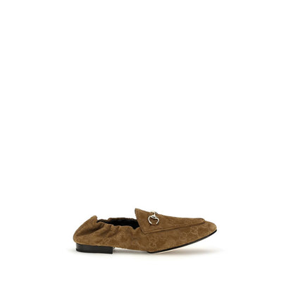 Mocassini Slip-On Gucci Marroni in Pelle di Vitello Bos Taurus