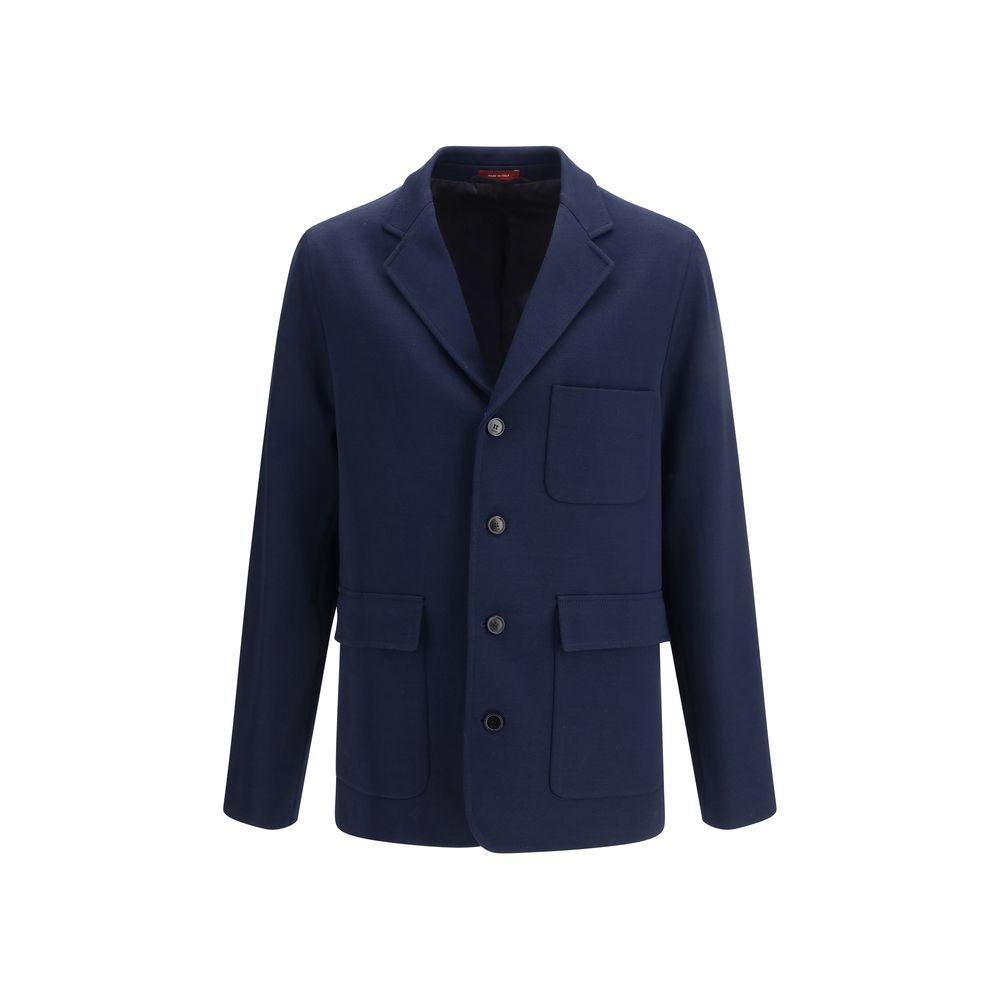 Manteau en coton bleu Gucci