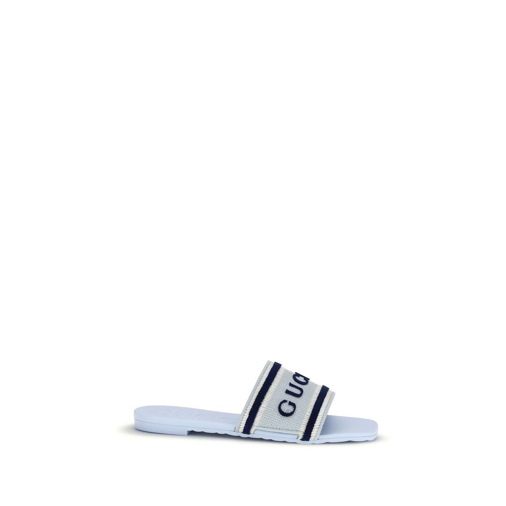 Sandali Gucci in cotone blu