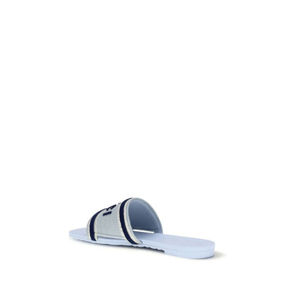 Sandali Gucci in cotone blu