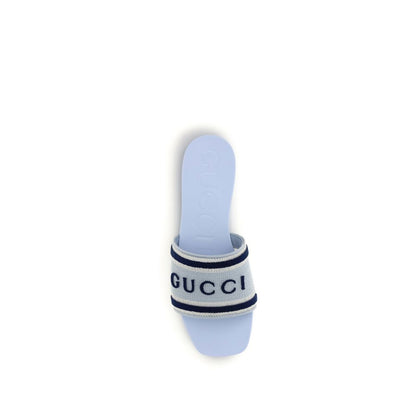 Sandali Gucci in cotone blu