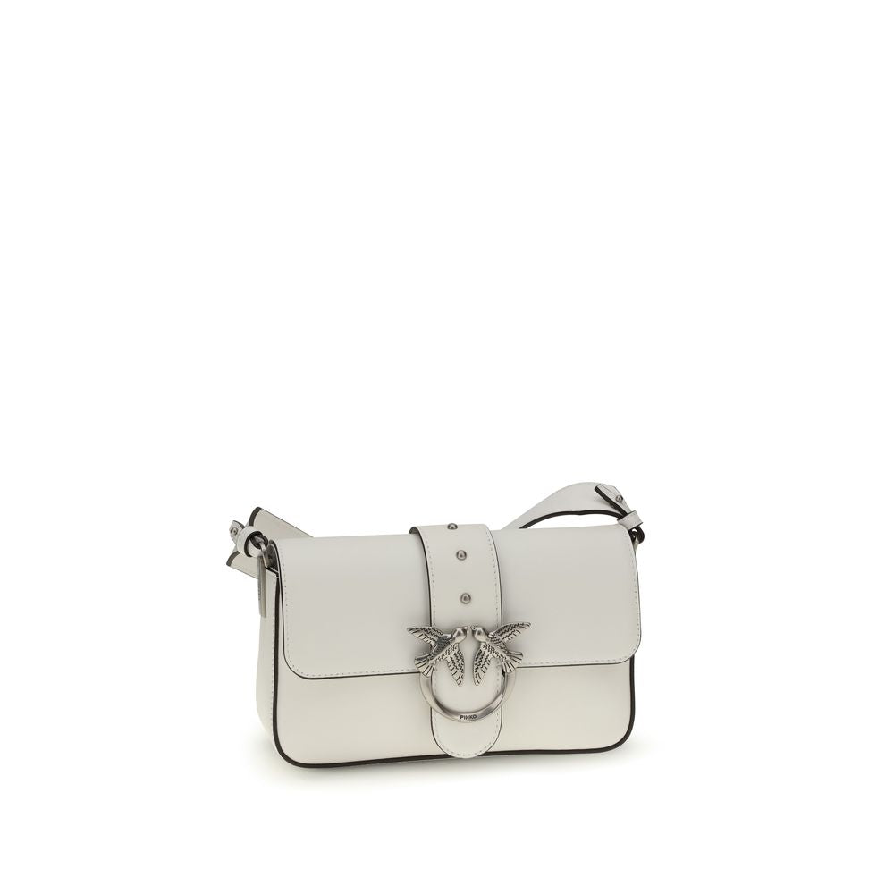 Sac bandoulière PINKO Bos Taurus en cuir de veau blanc