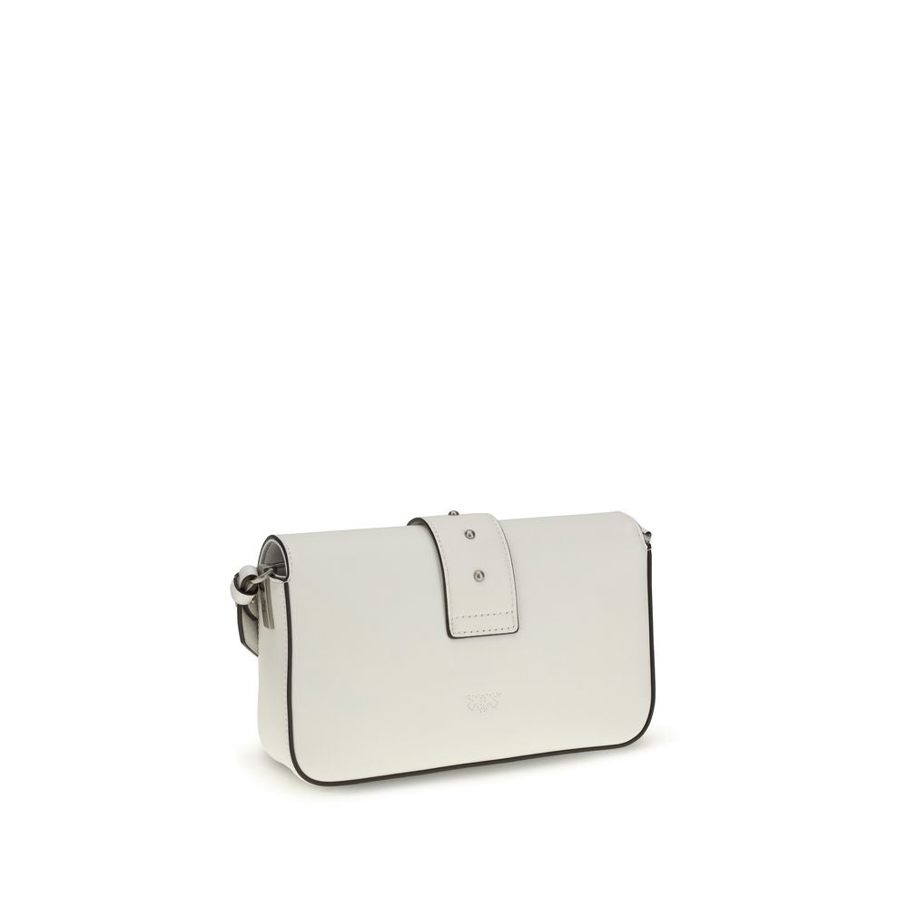 Sac bandoulière PINKO Bos Taurus en cuir de veau blanc