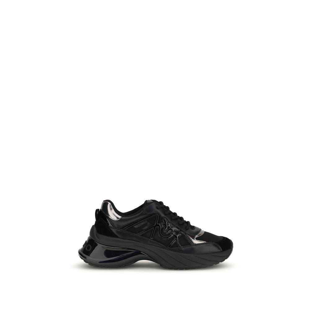 PINKO Sneakers Bos Taurus Chunky in pelle di vitello nera