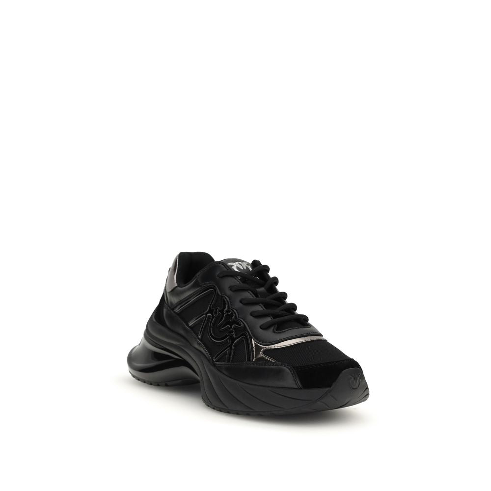 PINKO Sneakers Bos Taurus Chunky in pelle di vitello nera