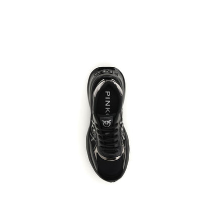 PINKO Sneakers Bos Taurus Chunky in pelle di vitello nera