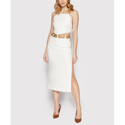 Patrizia Pepe Gonna Lunga Bianca in Viscosa