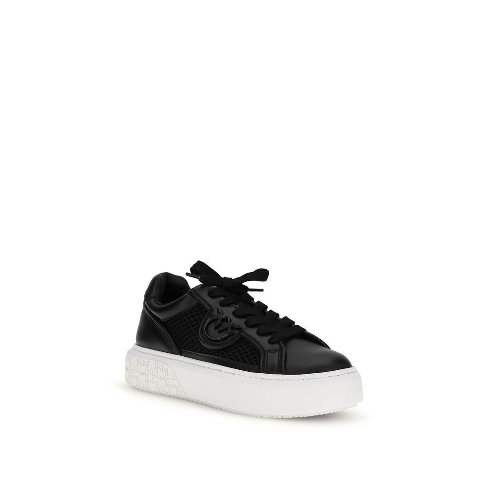 PINKO Sneakers Platform Nere in Pelle di Vitello