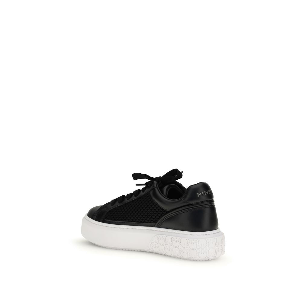 PINKO Sneakers Platform Nere in Pelle di Vitello