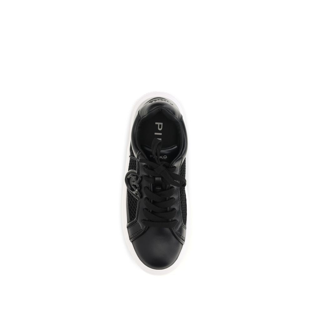 PINKO Sneakers Platform Nere in Pelle di Vitello