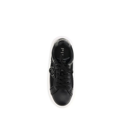 PINKO Sneakers Platform Nere in Pelle di Vitello