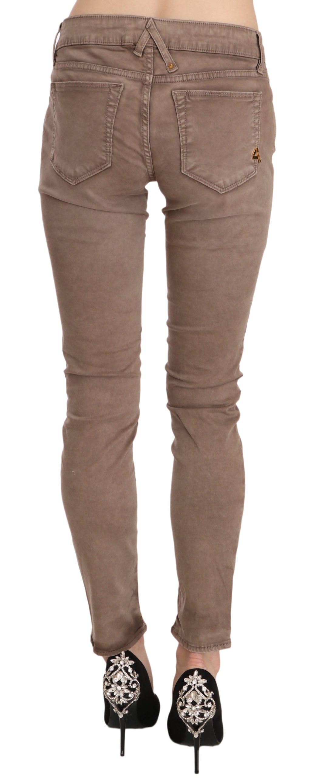 Pantalon skinny marron taille basse CYCLE