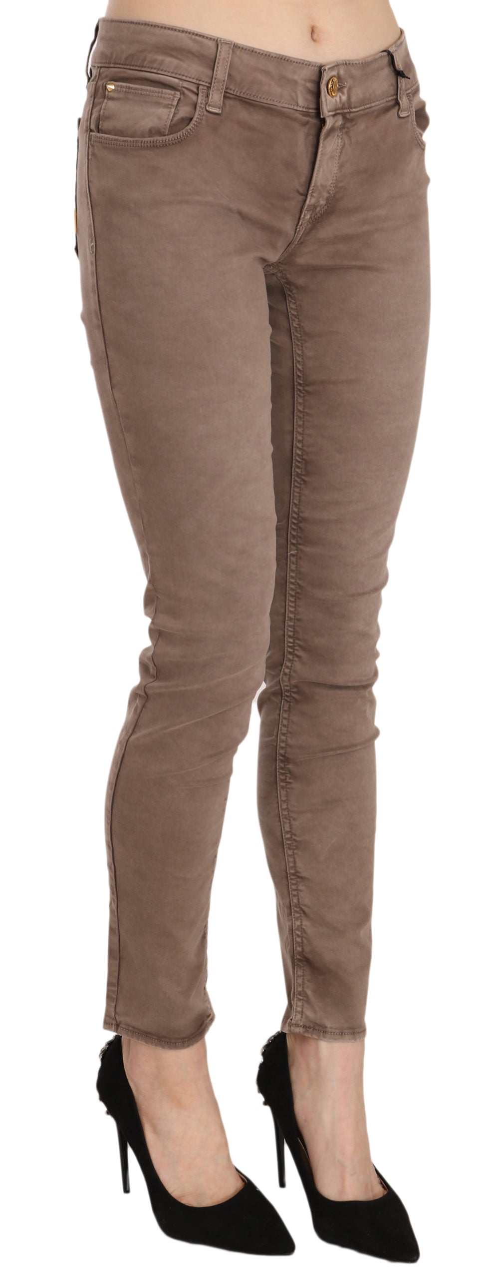 Pantalon skinny marron taille basse CYCLE