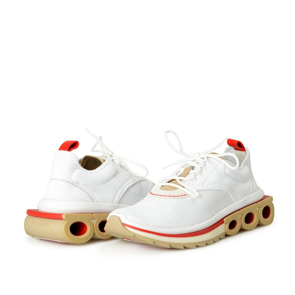 Baskets de sport Salvatore Ferragamo en tissu blanc