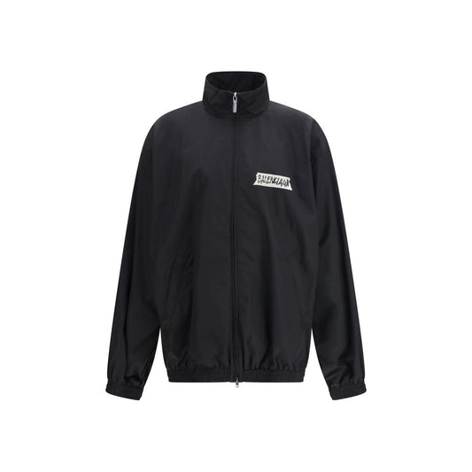 Giacca a vento Balenciaga in cotone nero