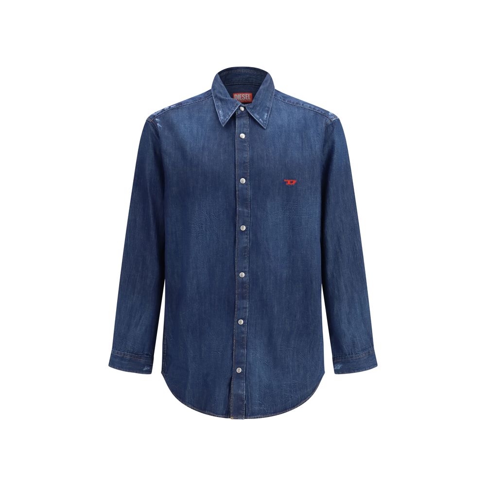 Camicia in denim blu Diesel