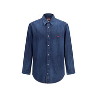 Camicia in denim blu Diesel
