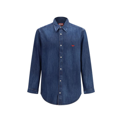 Camicia in denim blu Diesel