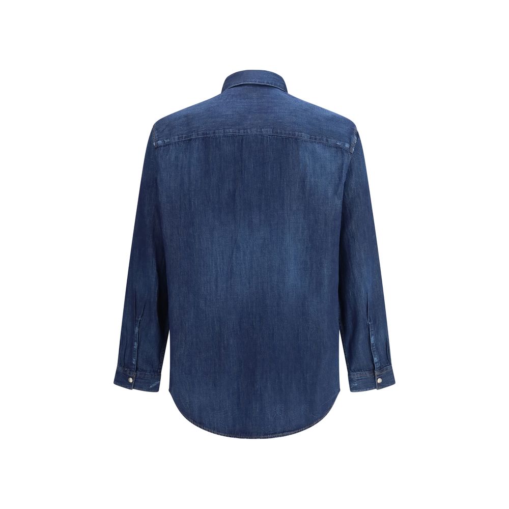 Camicia in denim blu Diesel