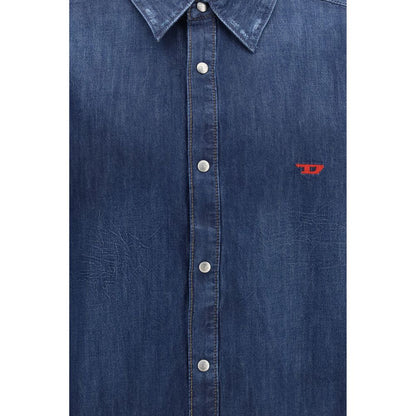 Camicia in denim blu Diesel