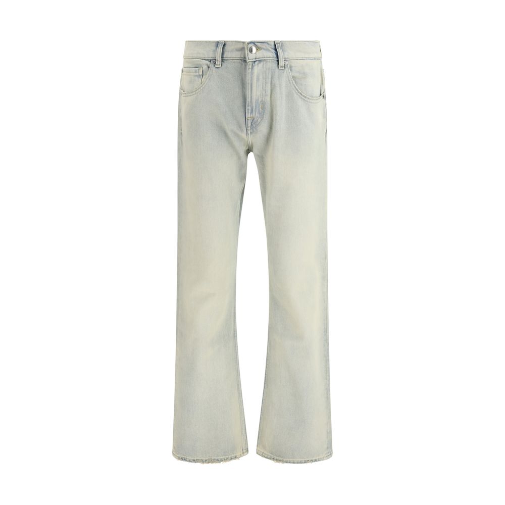 Jean bootcut 7FOR en coton beige