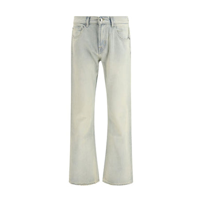 Jean bootcut 7FOR en coton beige