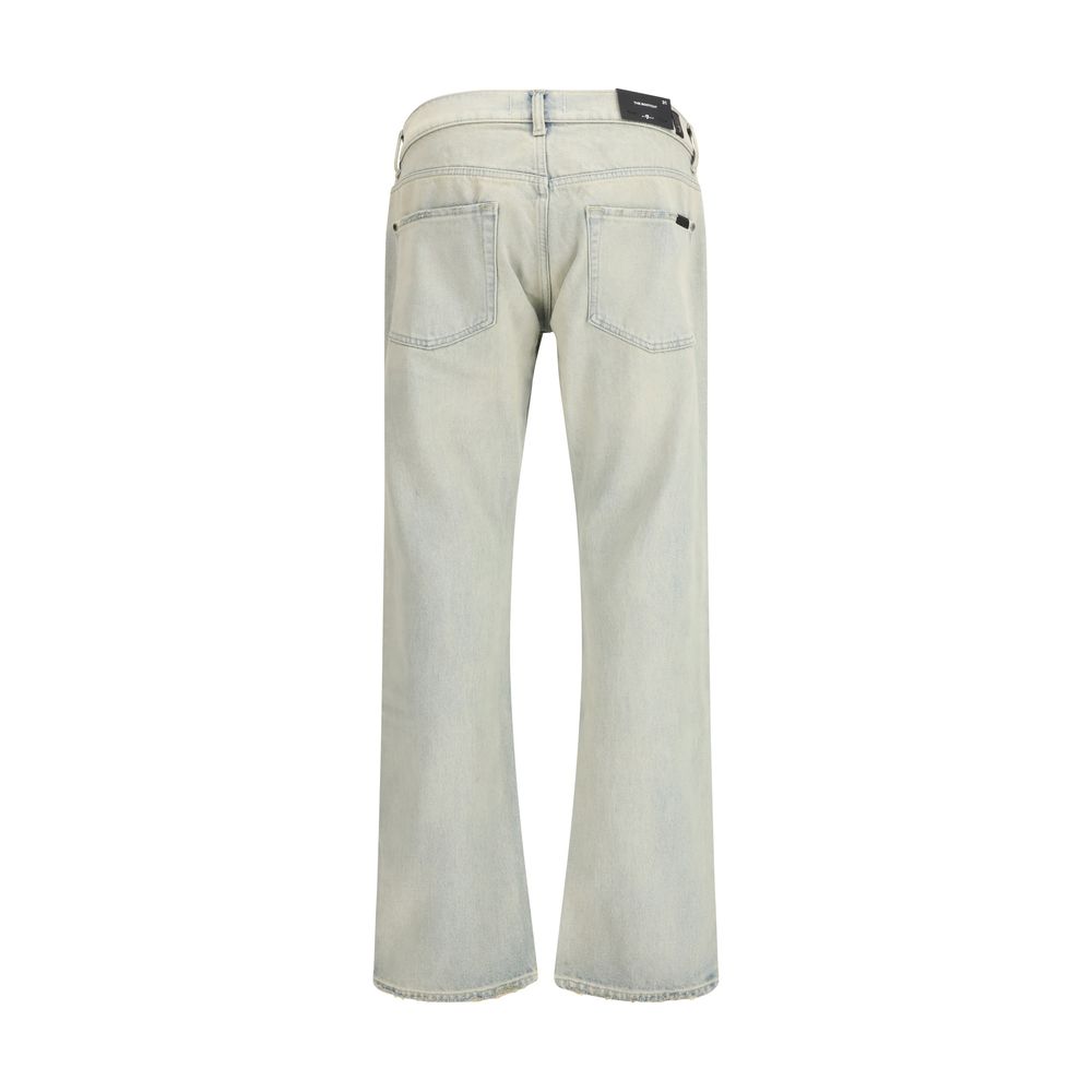 Jean bootcut 7FOR en coton beige