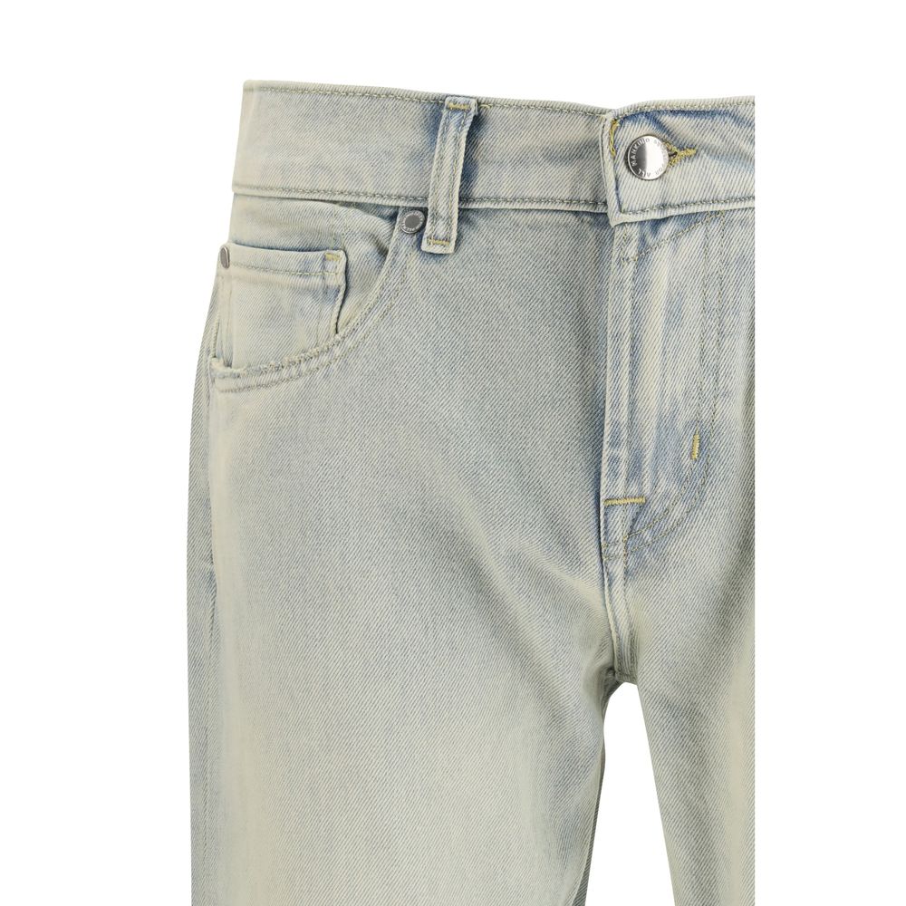 Jean bootcut 7FOR en coton beige
