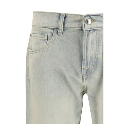 Jean bootcut 7FOR en coton beige