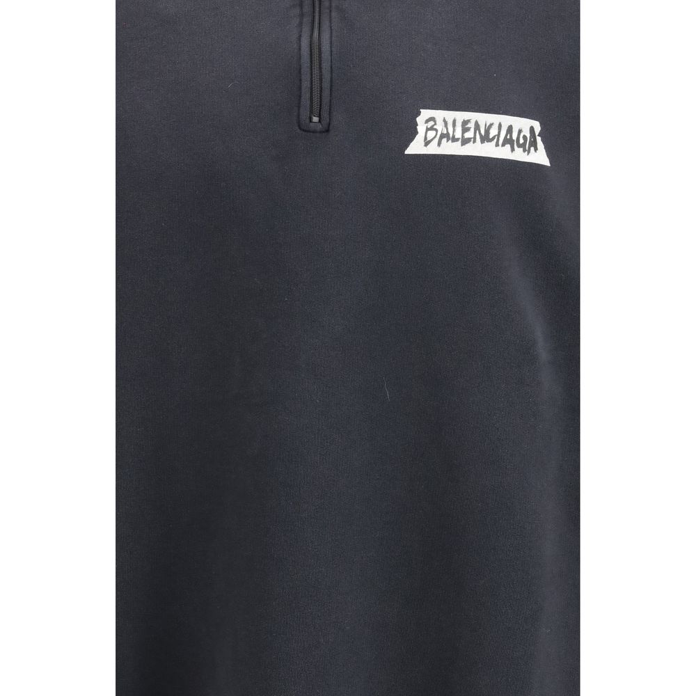 Felpa Balenciaga in cotone nero