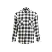 Camicia Amiri in cotone nero fantasia