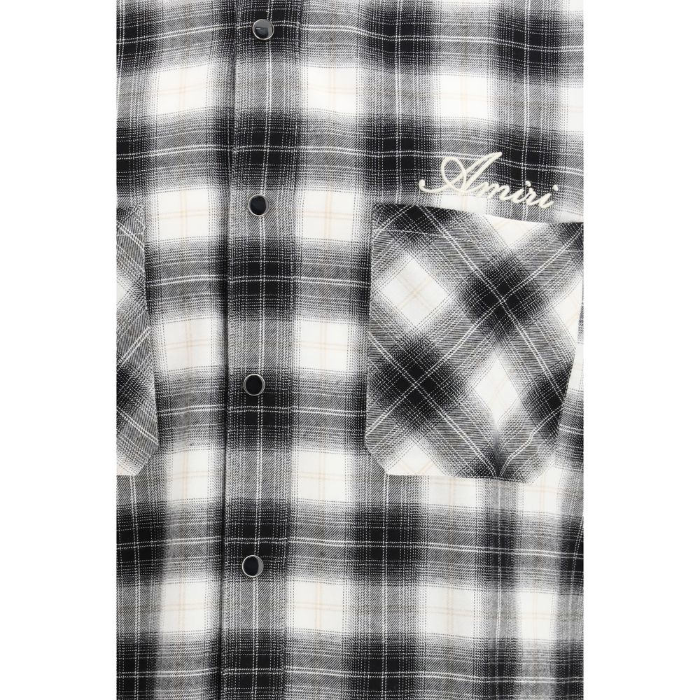 Camicia Amiri in cotone nero fantasia