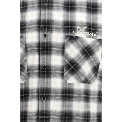 Camicia Amiri in cotone nero fantasia
