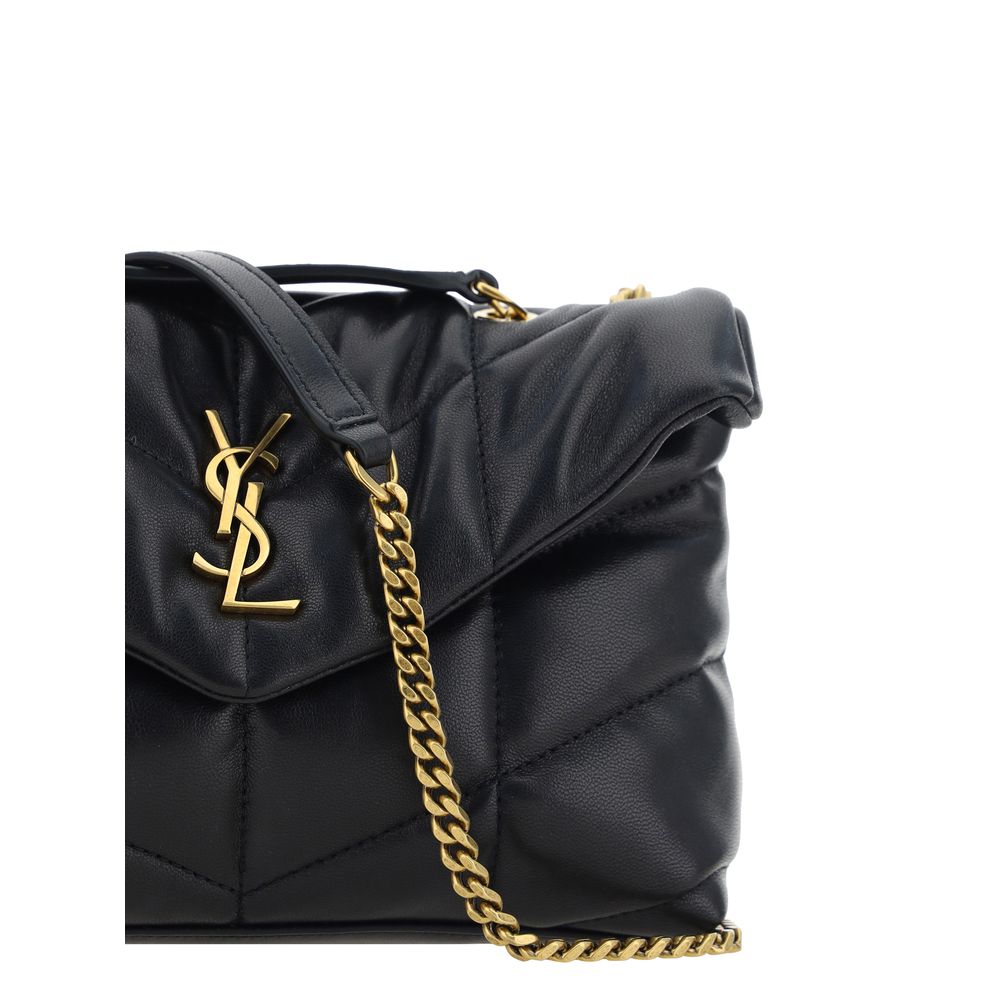 Borsa a tracolla Saint Laurent Ovis Aries in agnello nero