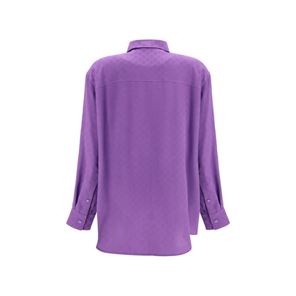 Camicia di seta viola Gucci